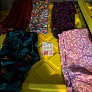 Lularoe tween leggings bundle Geometric Patterned Leggings 5 pairs new with tag